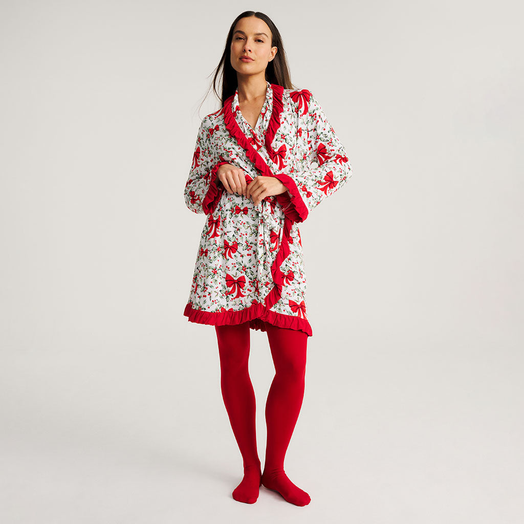 Happy Holly-days Women's Ruffled Luxe Robe