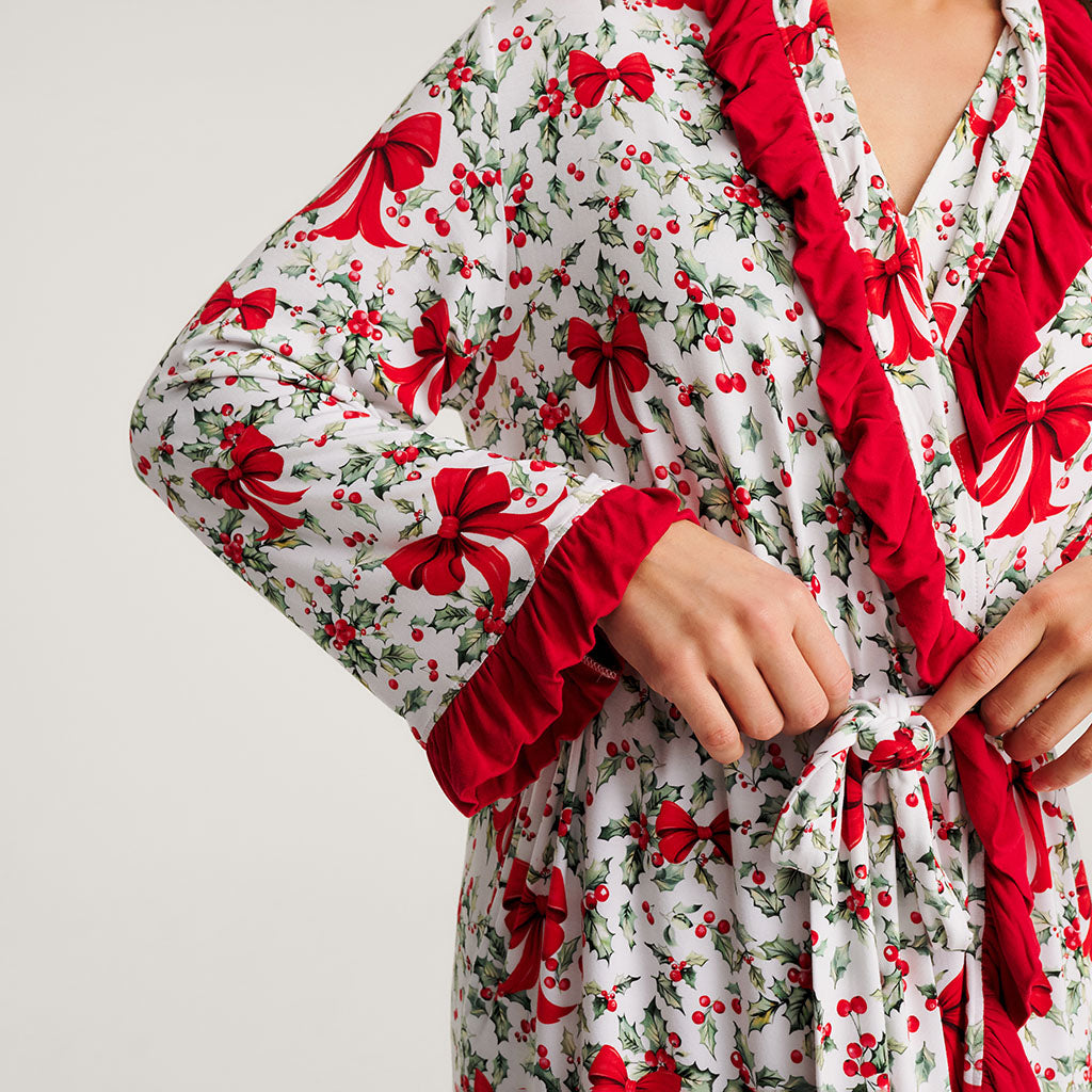Happy Holly-days Women's Ruffled Luxe Robe