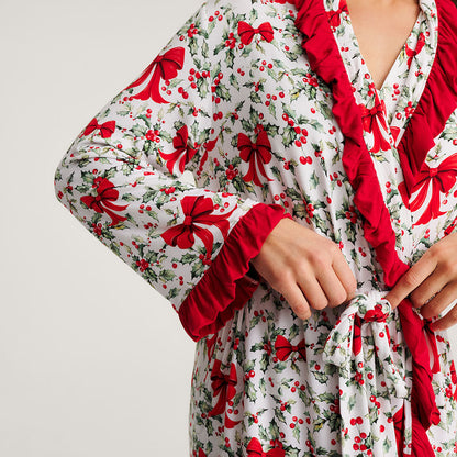 Happy Holly-days Women's Ruffled Luxe Robe