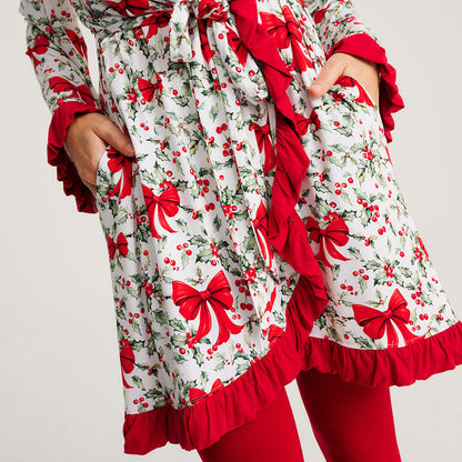 Happy Holly-days Women's Ruffled Luxe Robe