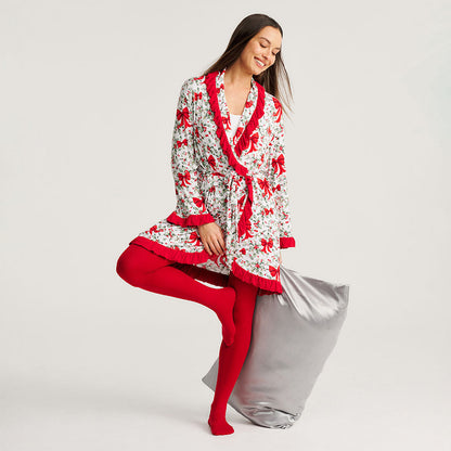 Happy Holly-days Women's Ruffled Luxe Robe