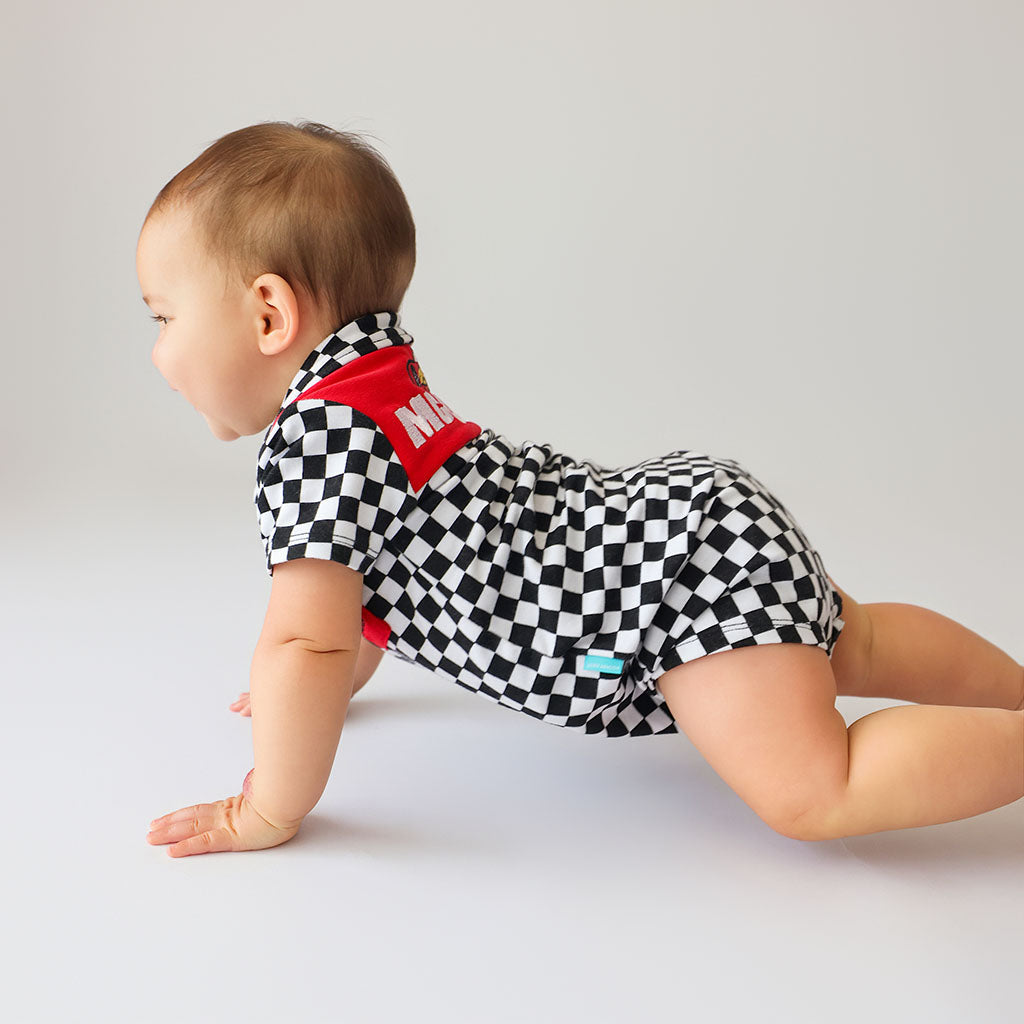 Disney Finish Line French Terry Collared Henley Shortall