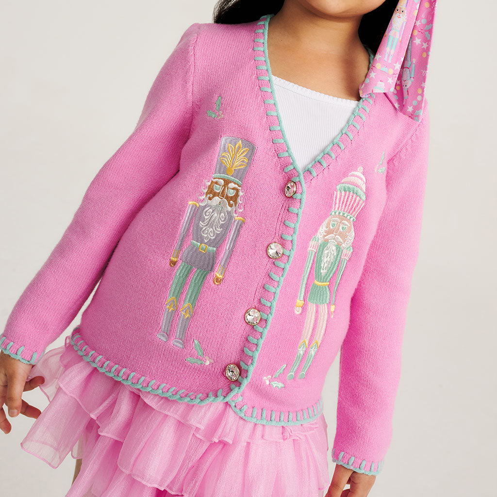 Sweet Nutcracker Whipstitch Sweater Cardigan