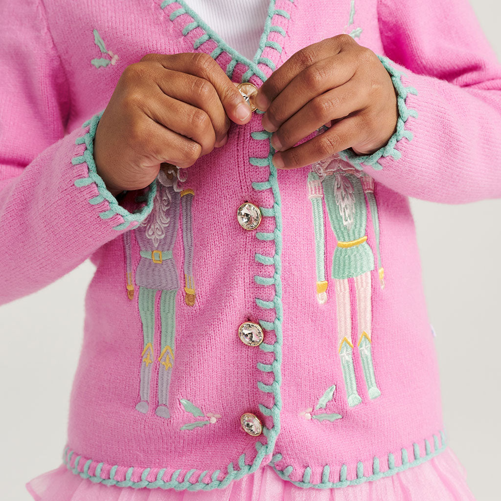 Sweet Nutcracker Whipstitch Sweater Cardigan