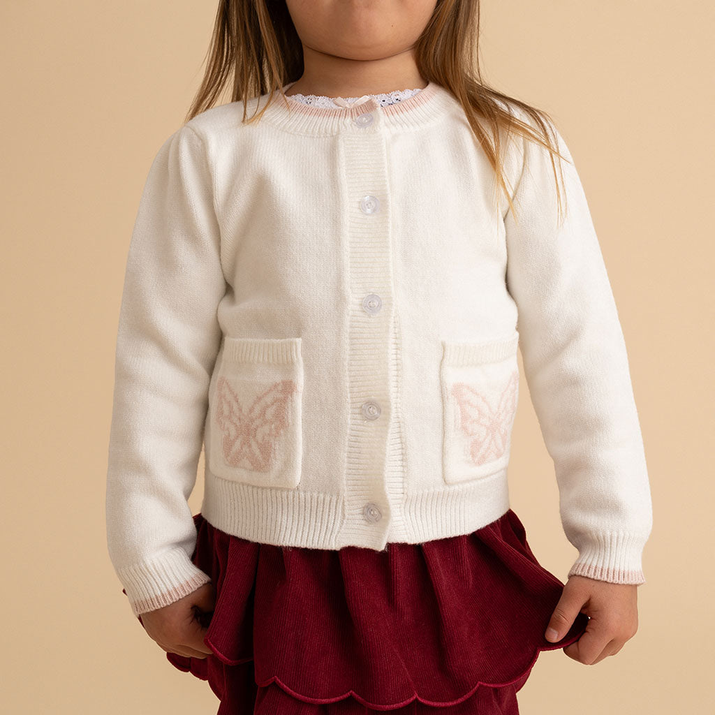 Ivory Butterfly Cardigan