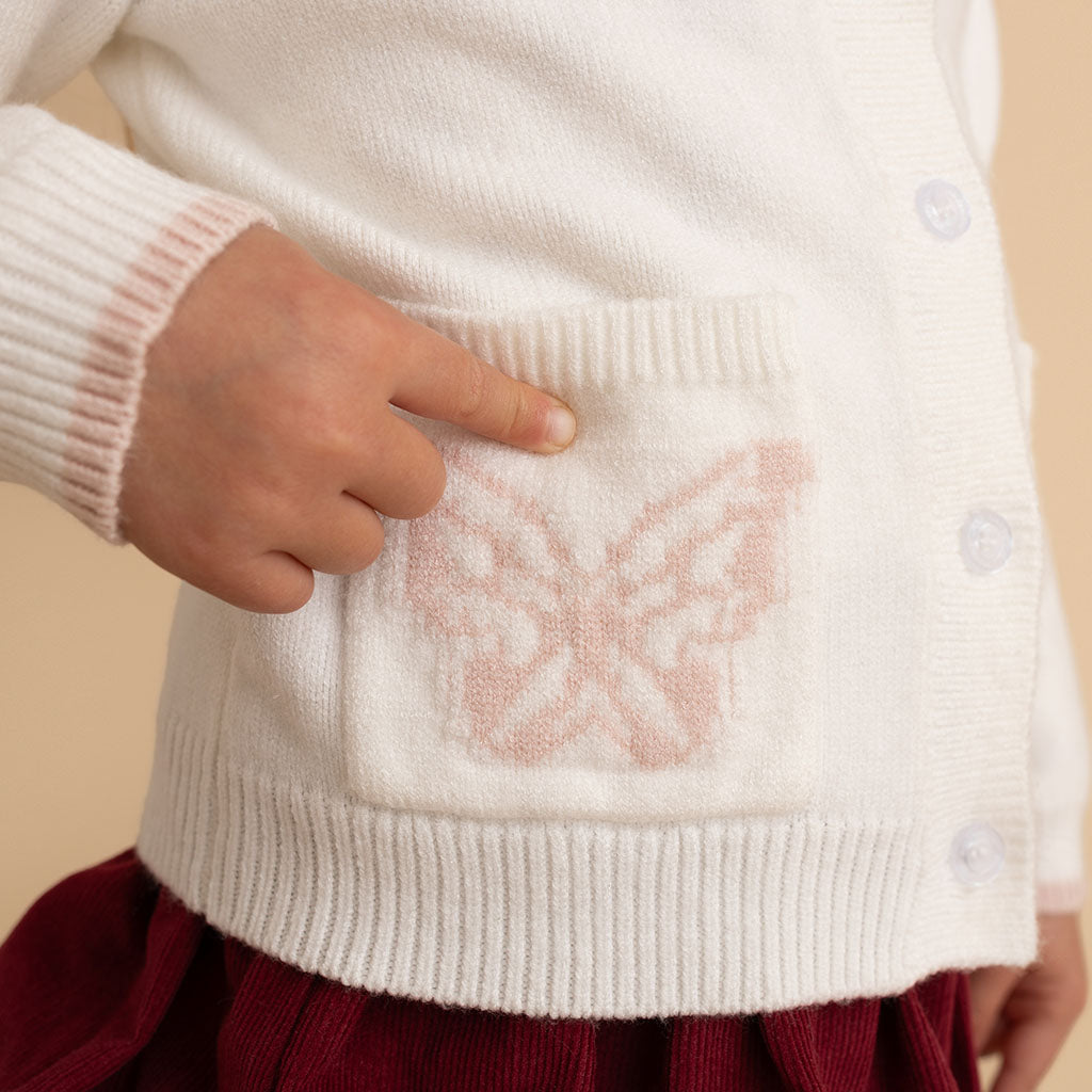 Ivory Butterfly Cardigan