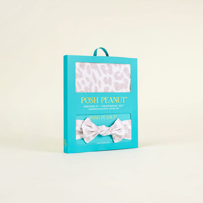 Laurel Leopard Swaddle Headband Set