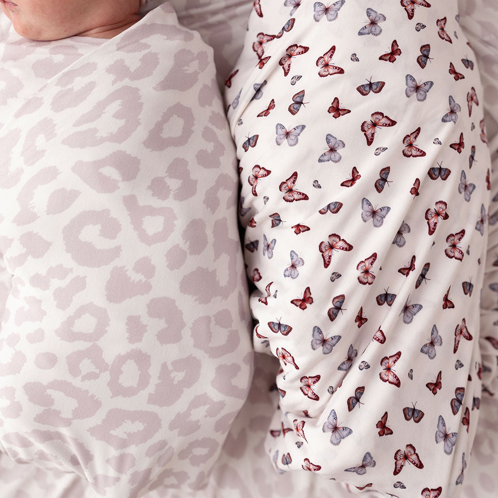 Laurel Leopard Swaddle Headband Set