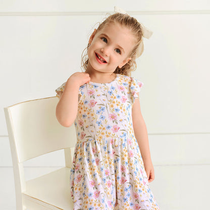Hazel Pointelle Ruffled Twirl Dress