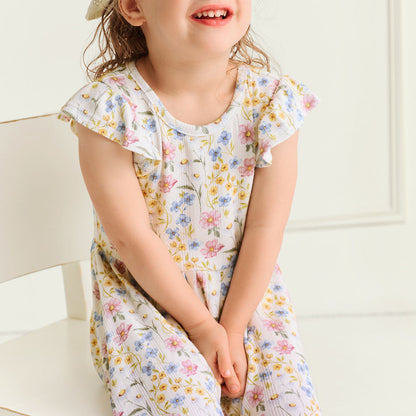 Hazel Pointelle Ruffled Twirl Dress