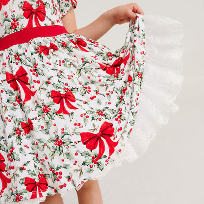 Happy Holly-days Ruffled Petticoat Dress