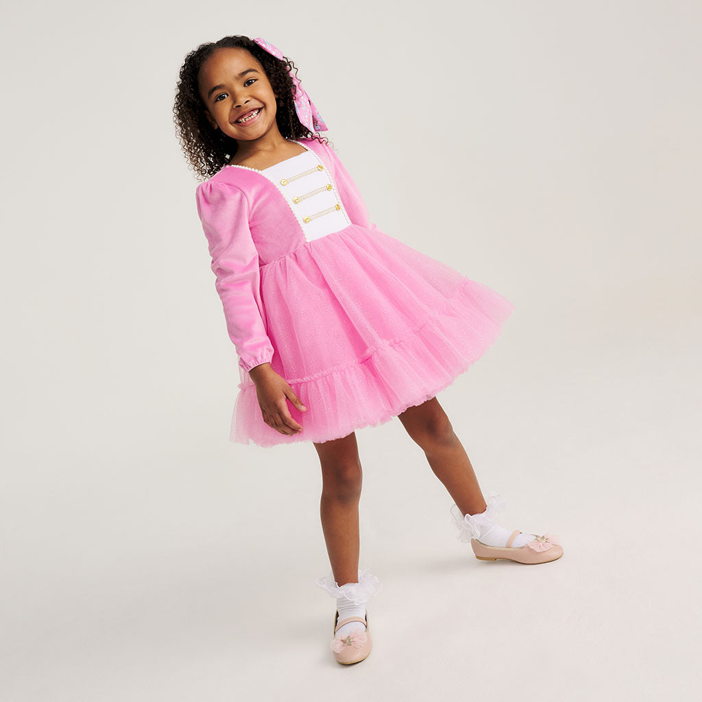 Sweet Nutcracker Velour Petticoat Dress