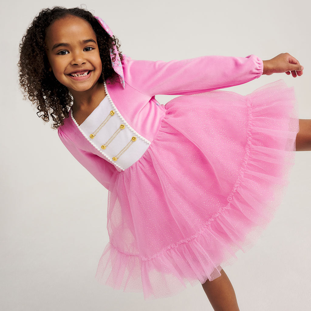 Sweet Nutcracker Velour Petticoat Dress