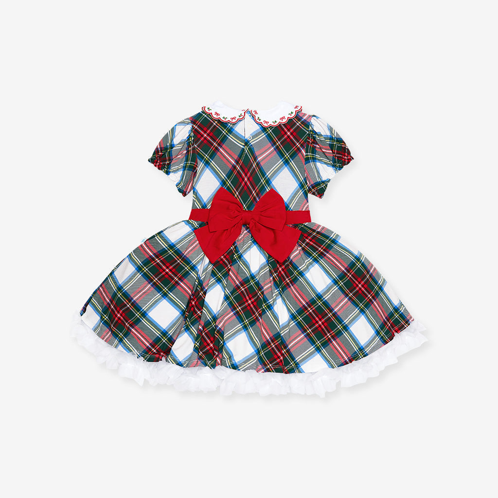 Portia Plaid Scallop Collar Petticoat Dress