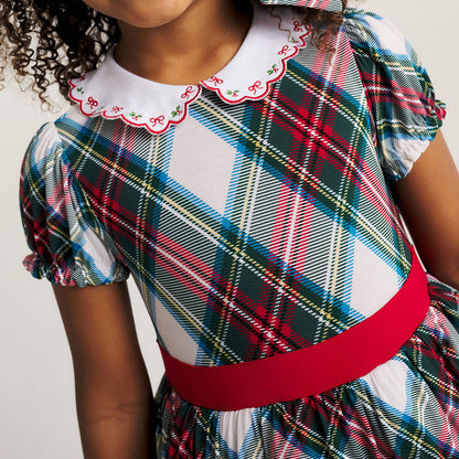 Portia Plaid Scallop Collar Petticoat Dress