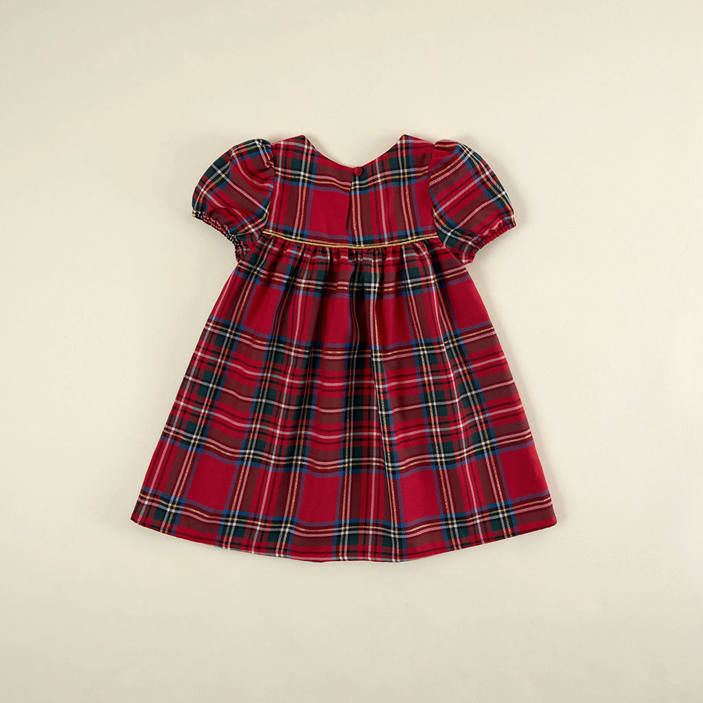 Red Tartan Plaid Babydoll Dress