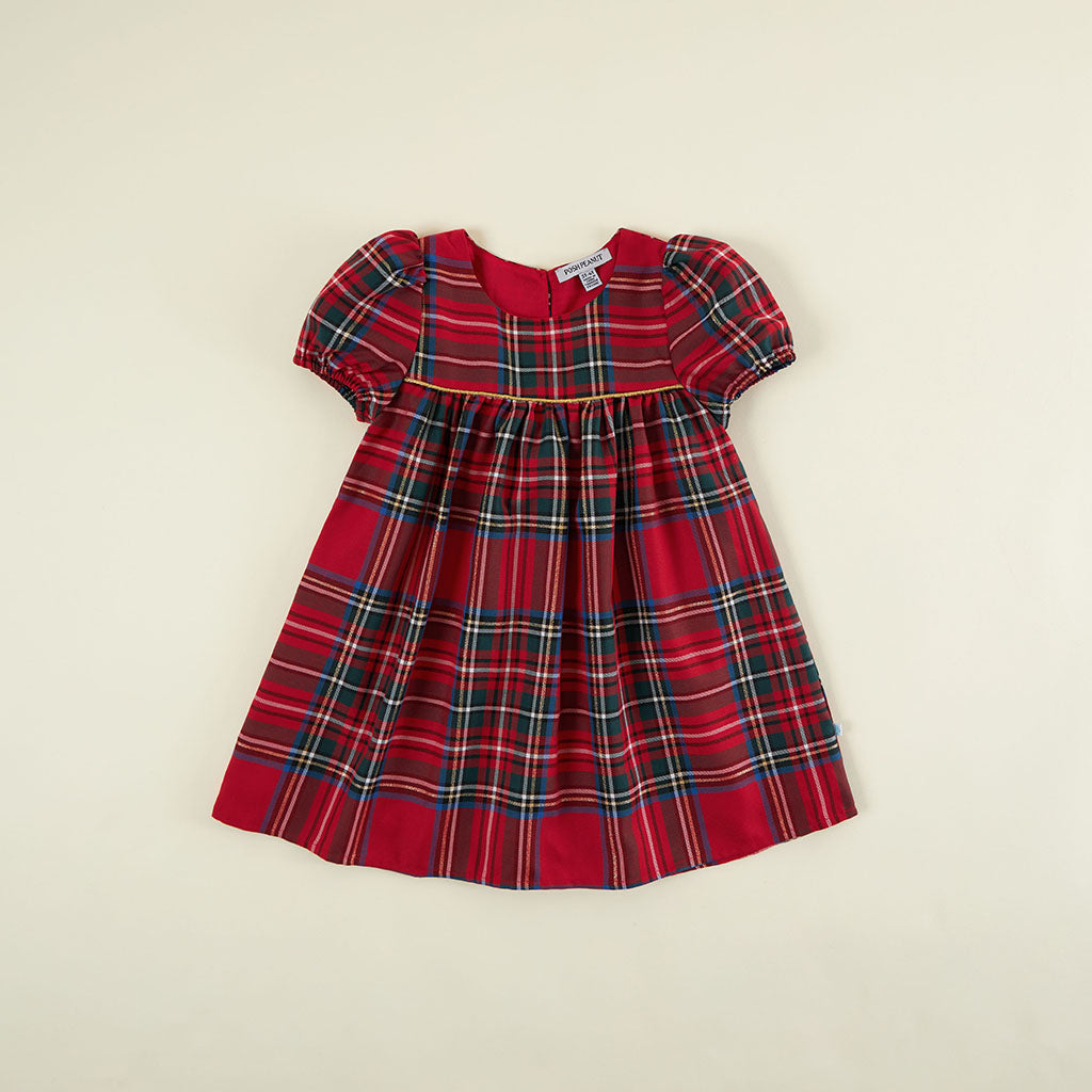 Red Tartan Plaid Babydoll Dress