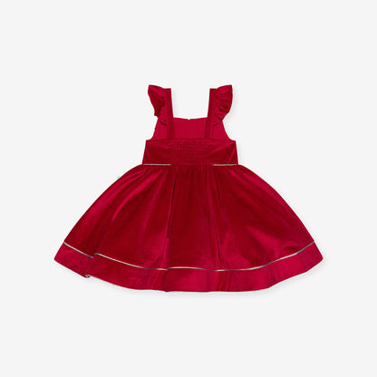 Crimson Red Velveteen Petticoat Dress