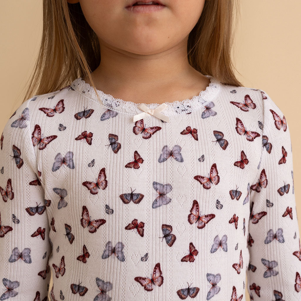 Joan Pointelle Lettuce Edge Shirt
