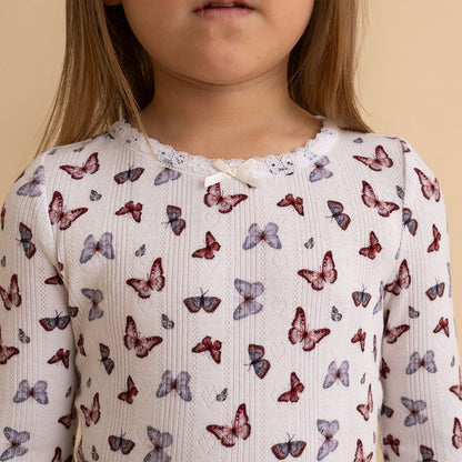 Joan Pointelle Lettuce Edge Shirt