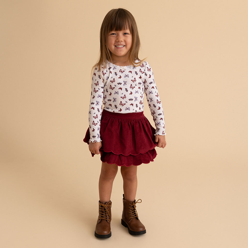 Joan Pointelle Lettuce Edge Shirt