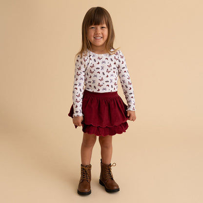 Joan Pointelle Lettuce Edge Shirt