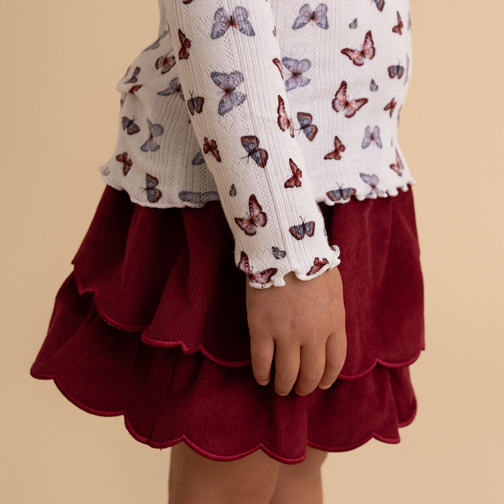 Joan Pointelle Lettuce Edge Shirt