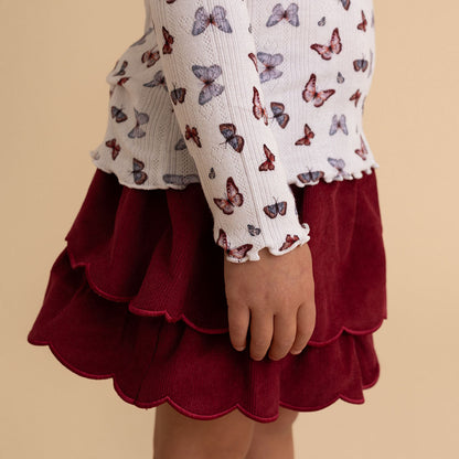 Joan Pointelle Lettuce Edge Shirt