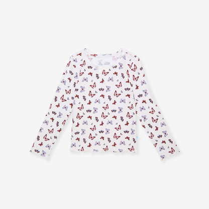 Joan Pointelle Lettuce Edge Shirt