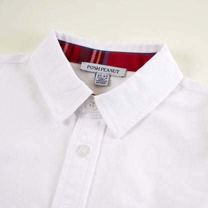 White Oxford Collared Shirt