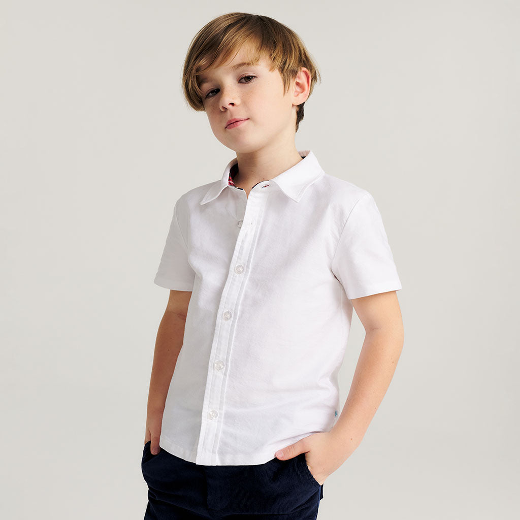 White Oxford Collared Shirt