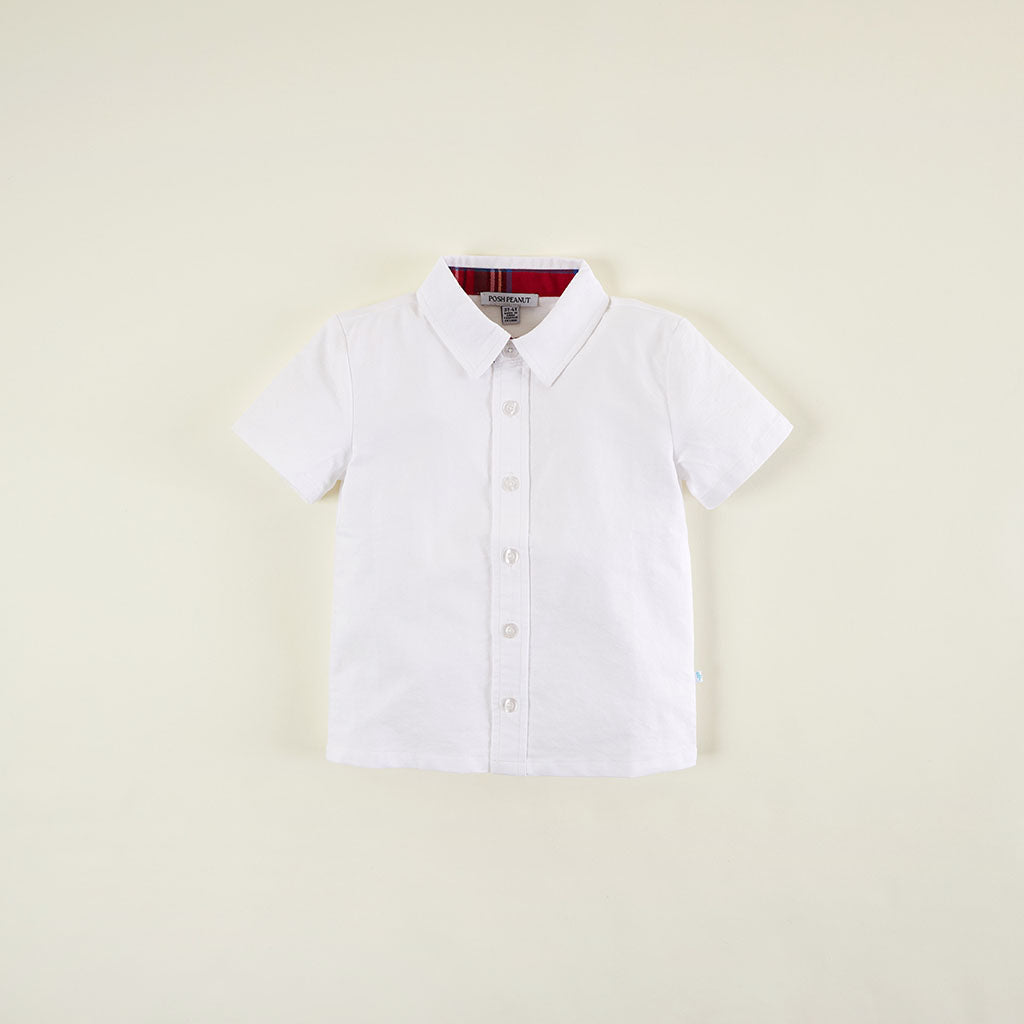 White Oxford Collared Shirt