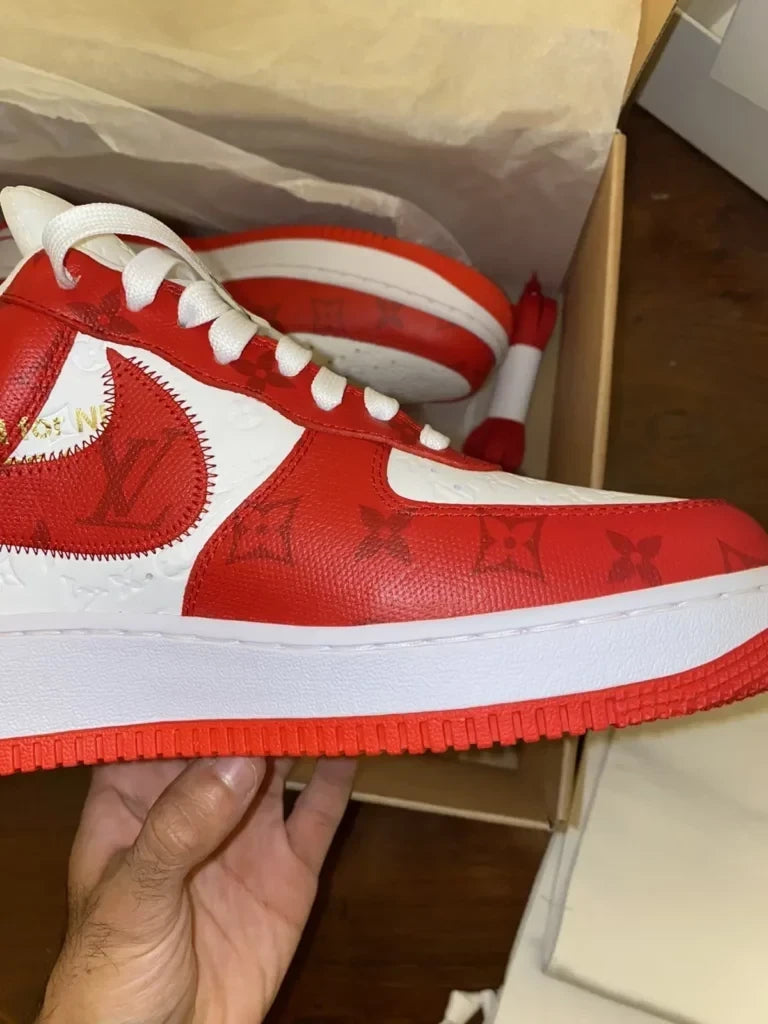 Louis Vuitton x Nike Air Force 1 Low By Virgil Abloh White/Red