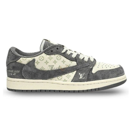 Louis Vuitton x Nike Air Jordan 1 Low Green Monogram Suede (Custom)