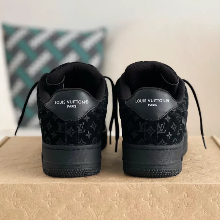 Louis Vuitton x Nike Air Force 1 Low Triple Black