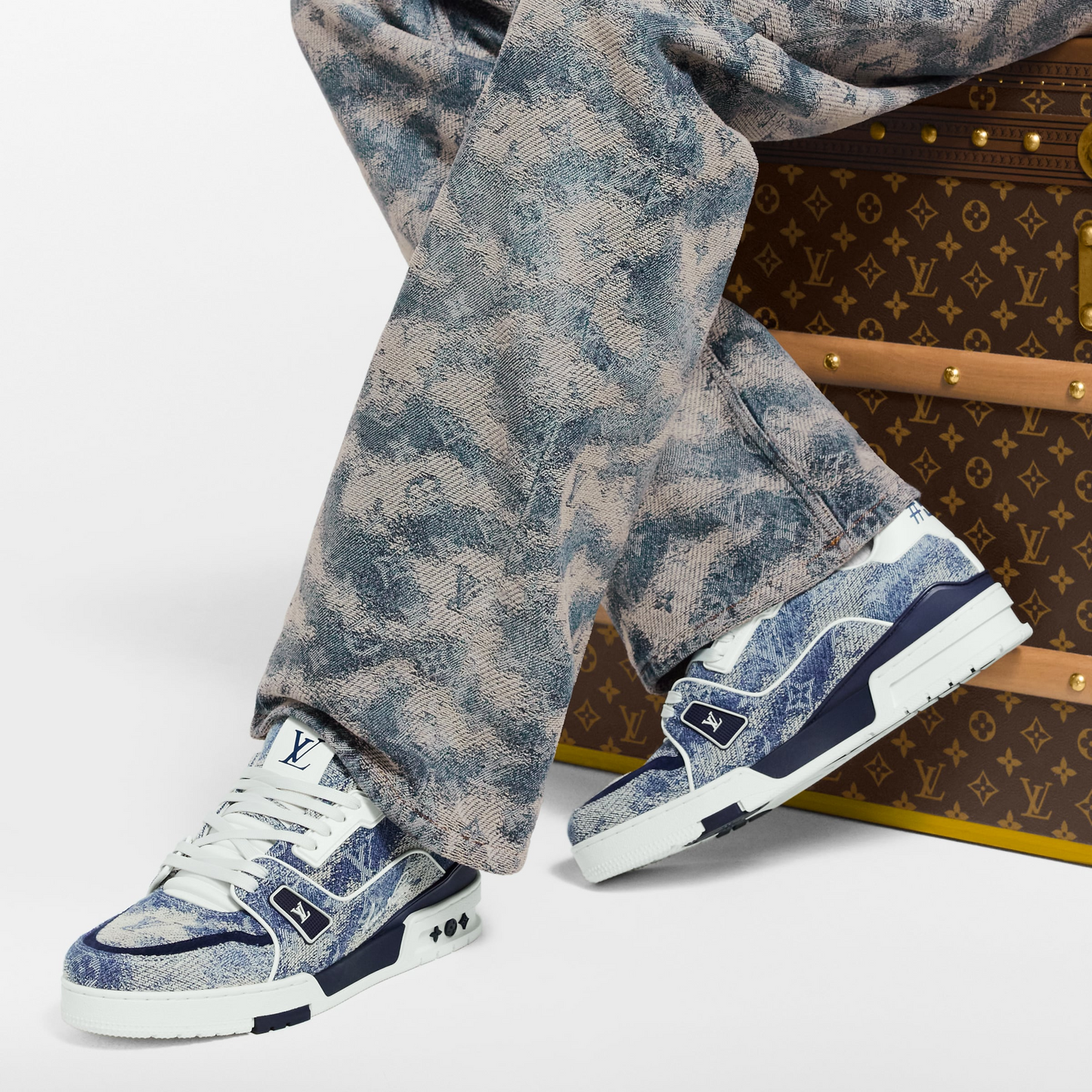 Louis Vuitton LV Trainer Blue #54 Limited