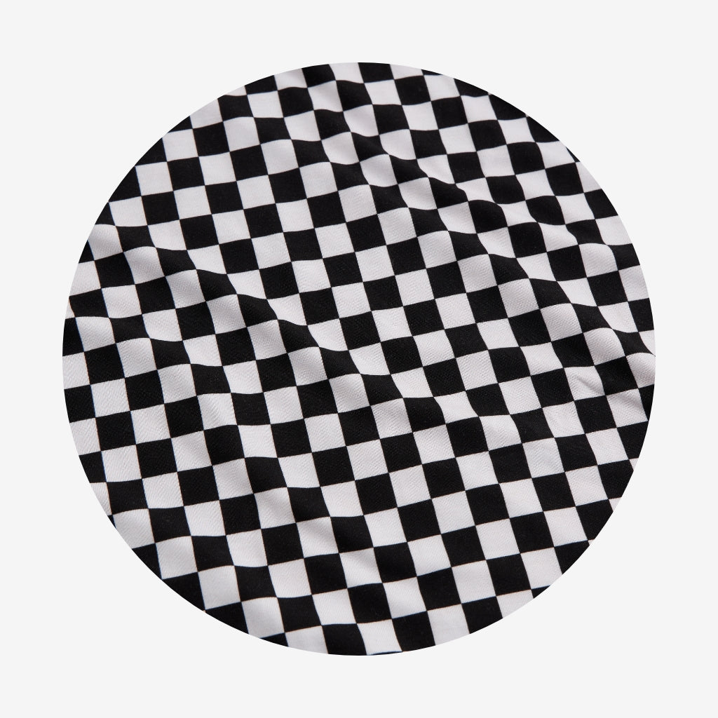 Racing Checker Luxe Bow Hair Clip