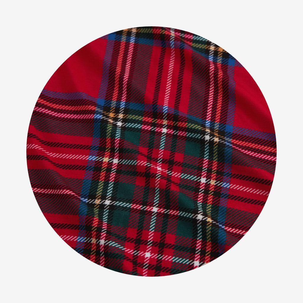 Red Tartan Plaid Men's Relaxed Pant Luxe Loungewear