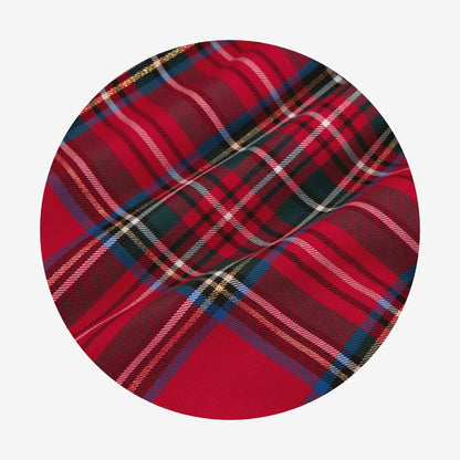 Red Tartan Plaid Oxford Collared Bodysuit & Tartan Overall Romper Set