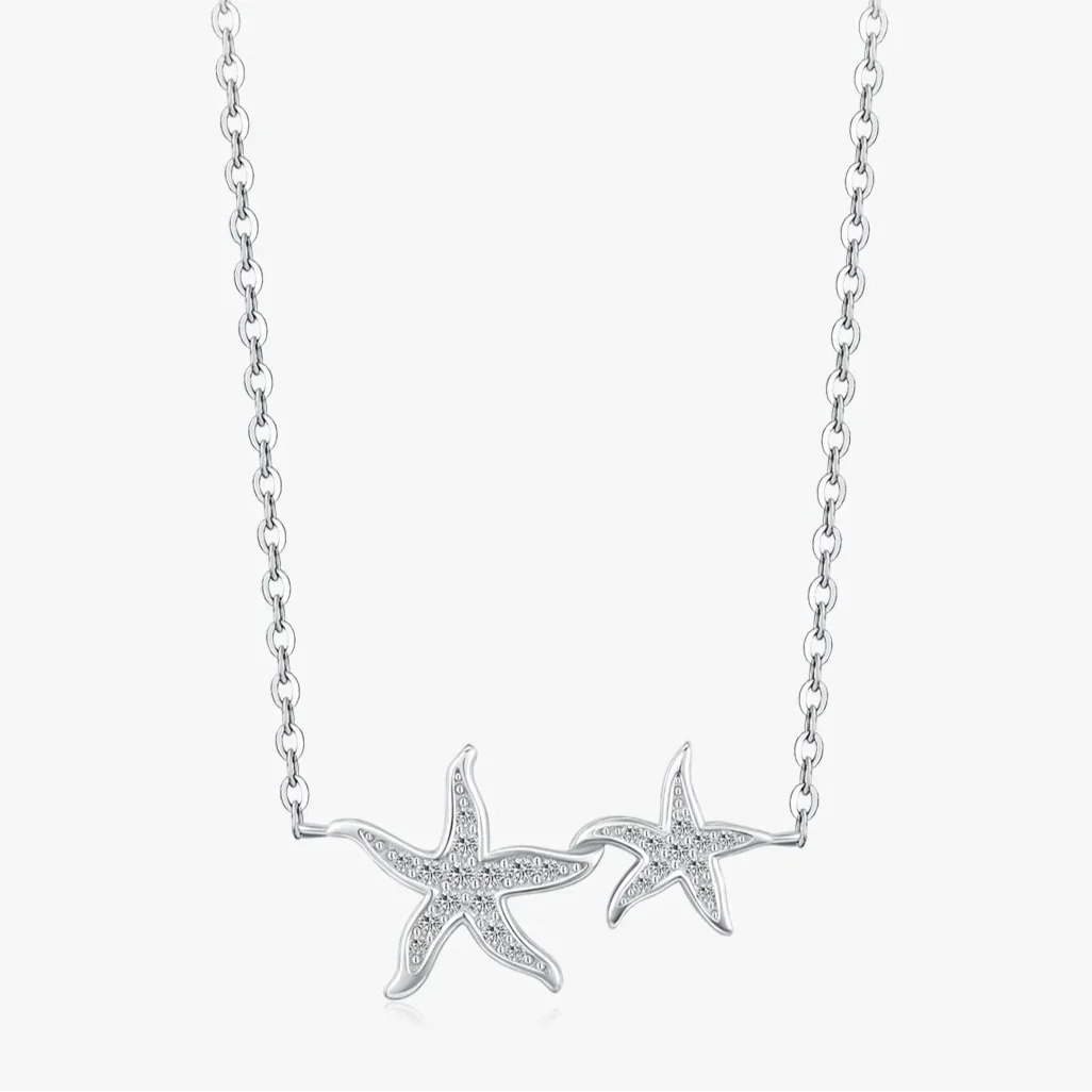 Shimmering Starfish Necklace