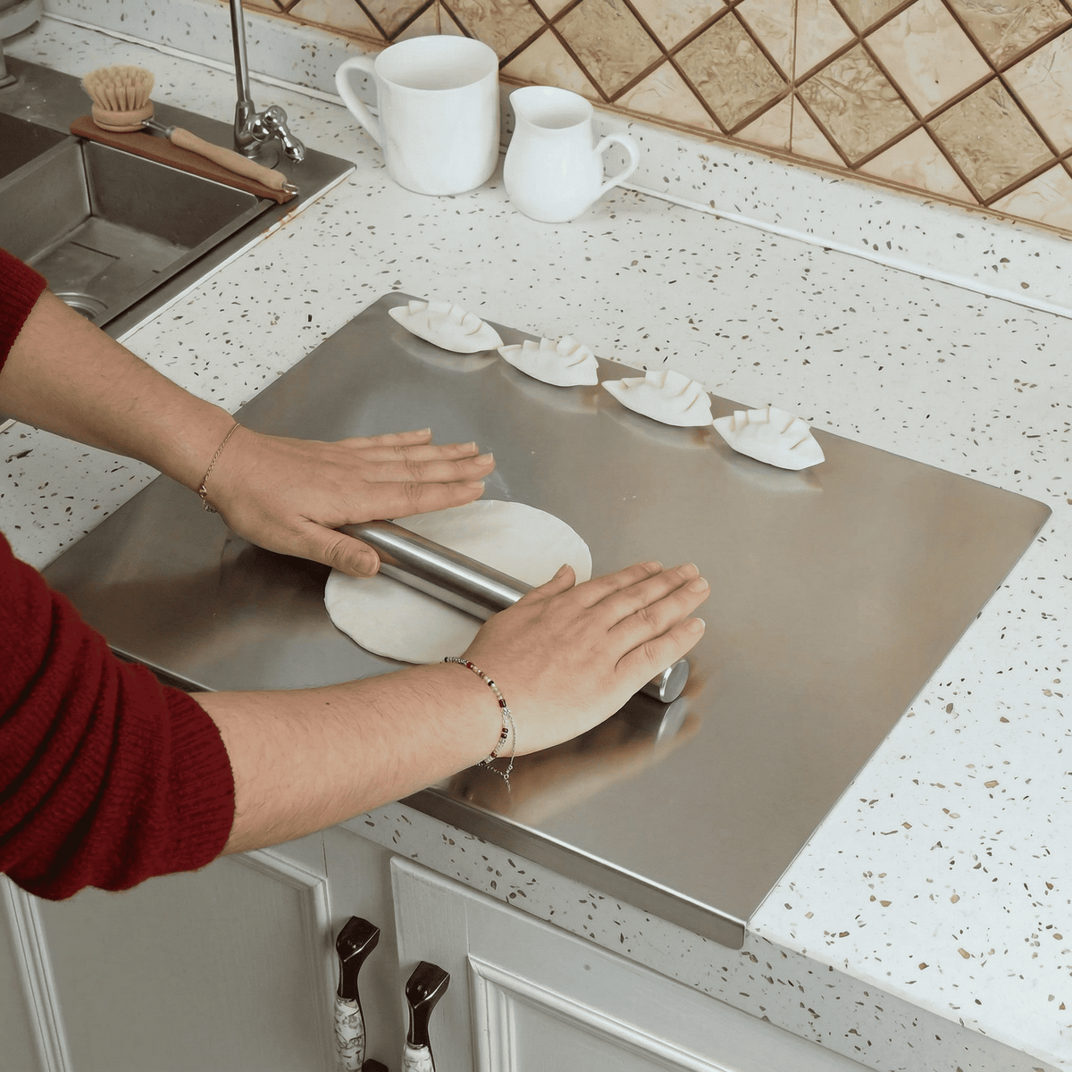 （1200g）Stainless Steel Multi-Purpose Board for Cooking & Baking