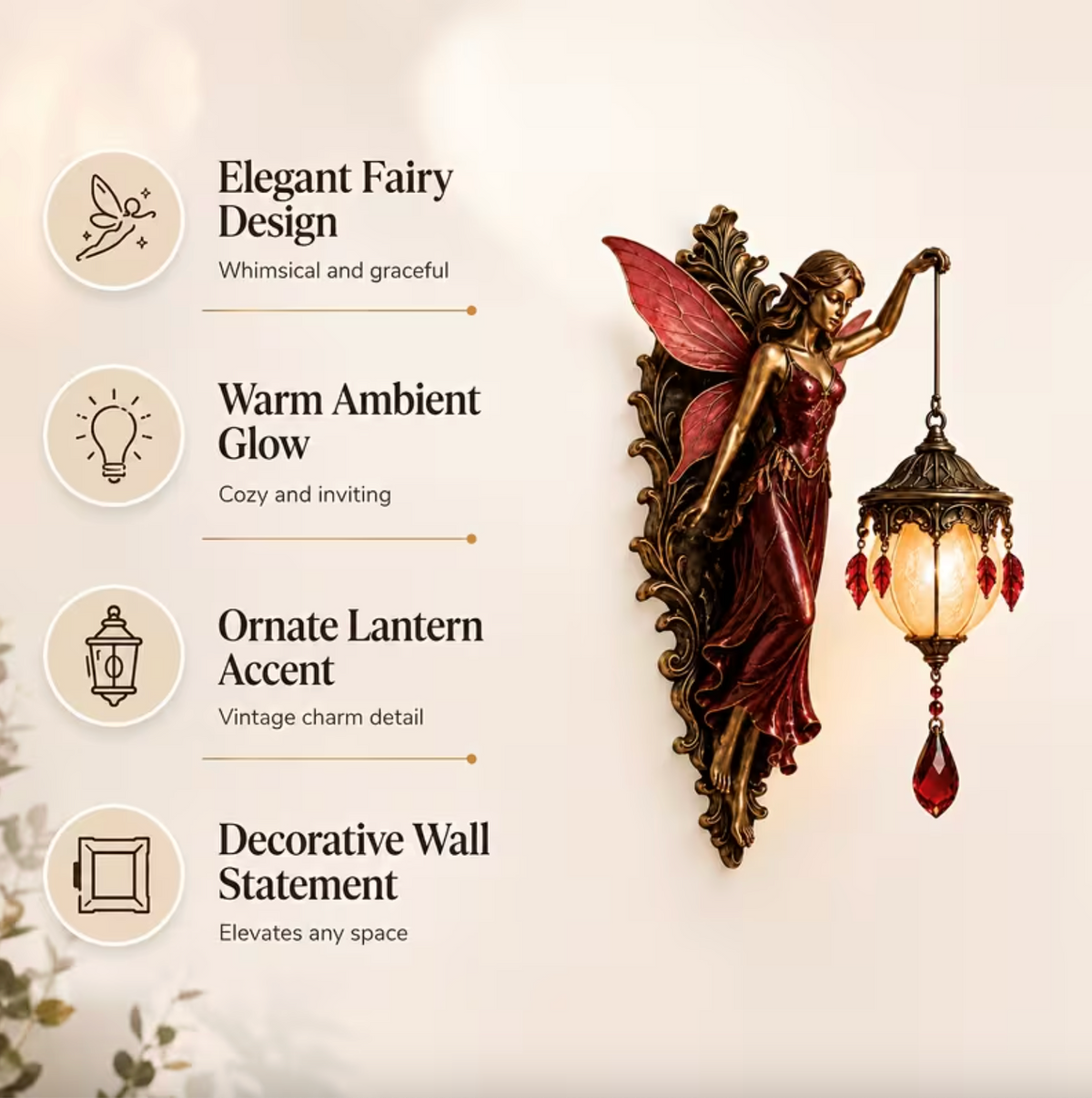 🧚🌸Enchanted Fairy Glow Wall Lamp