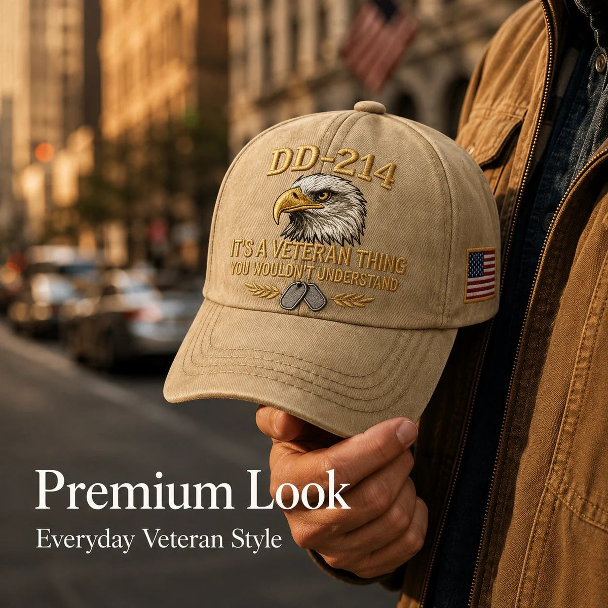 DD-214 Veteran 3D Embroidered Cap - "IT'S A VETERAN THING YOU WOULDN'T UNDERSTAND" 🎁 Free Honor Coin With Every Cap Purchase