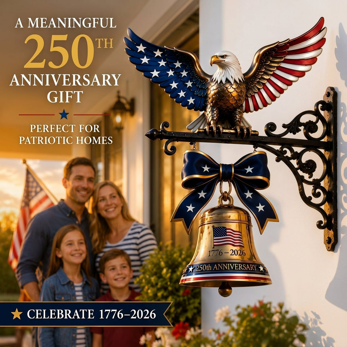 🔔 🔔 The Eagle Bell Every Proud American Home Deserves - Honor America’s 250th Anniversary with a Classic Porch Bell