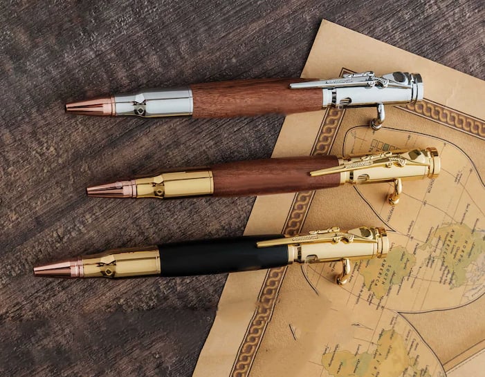 Handcraft🖊 Bolt Action Wooden Bullet PenTM | Crafted From Real Wood & Bullet Casing🔥