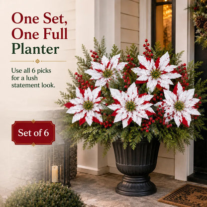 🔥Christmas Poinsettia Planter Inserts