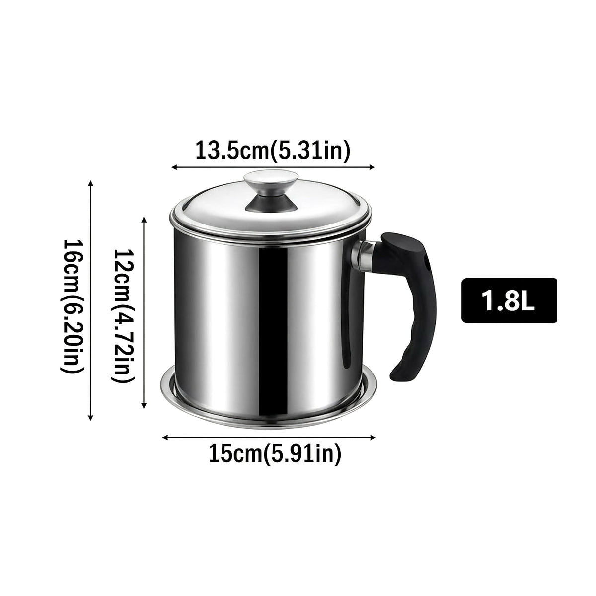 Stainless Steel Oil Strainer Pot