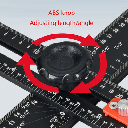 Adjustable 2 in 1 Drilling Positioning Ruler