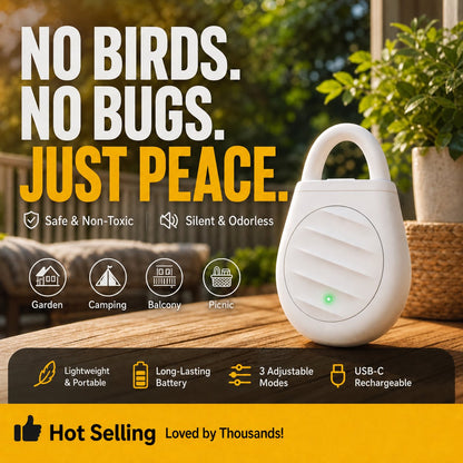 🏡🐦No more trouble from birds, beasts and locusts！Portable Ultrasonic Bird Repellent Keychain