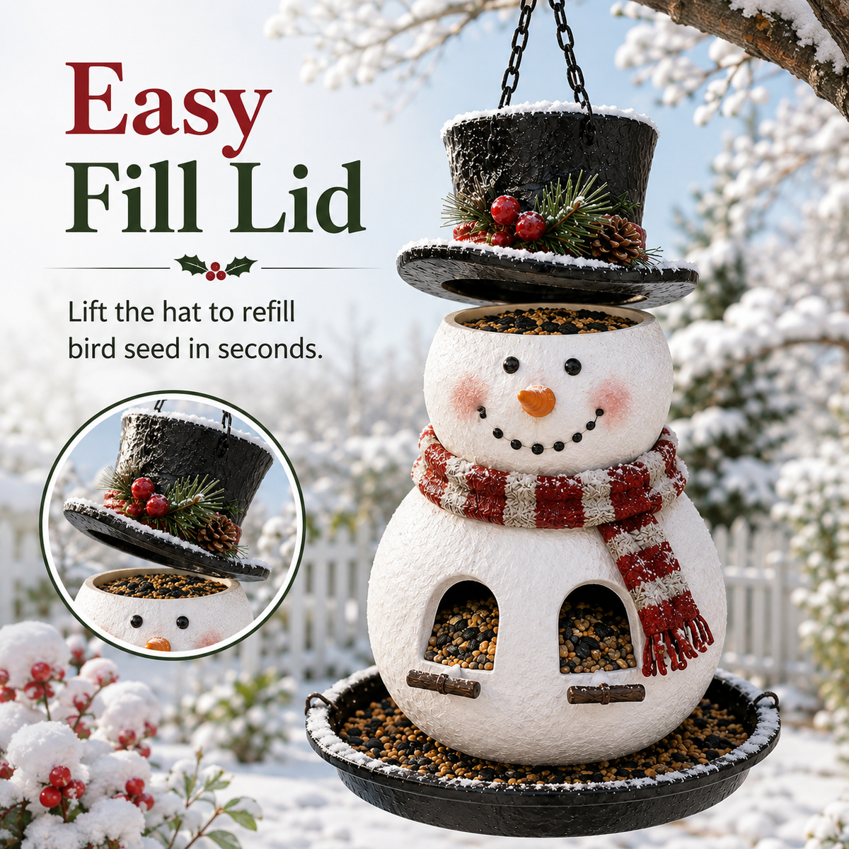 🎄 Christmas Bird Feeder Collection – Festive Garden Décor for Bird Lovers